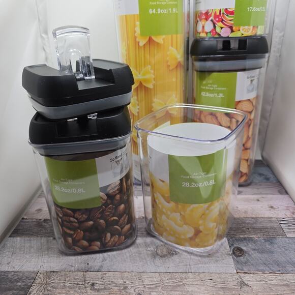 Air Tight Food Storage Containers Set 6 Piece Kitchen Pantry Organization New - Picture 4 of 4